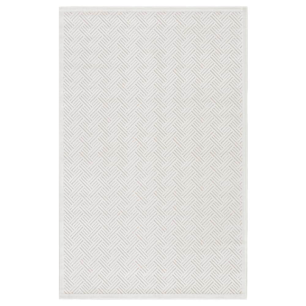 Machine Made Bright White 8 ft. x 10 ft. Tribal Area Rug price history on PriceWatchPro