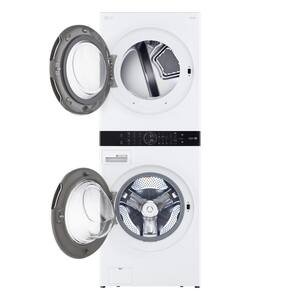 27 in. WashTower Laundry Center with 4.5 cu. ft. Front Load Washer and 7.4 cu. ft. Electric Dryer with Steam in White