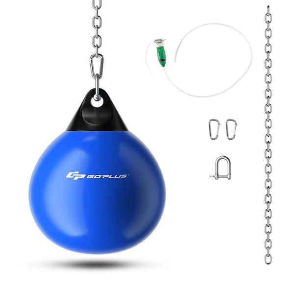 Costway Water Punching Bag 21 in. 180 lbs. Heavy Punching Bag with Adjustable Metal Chain Blue