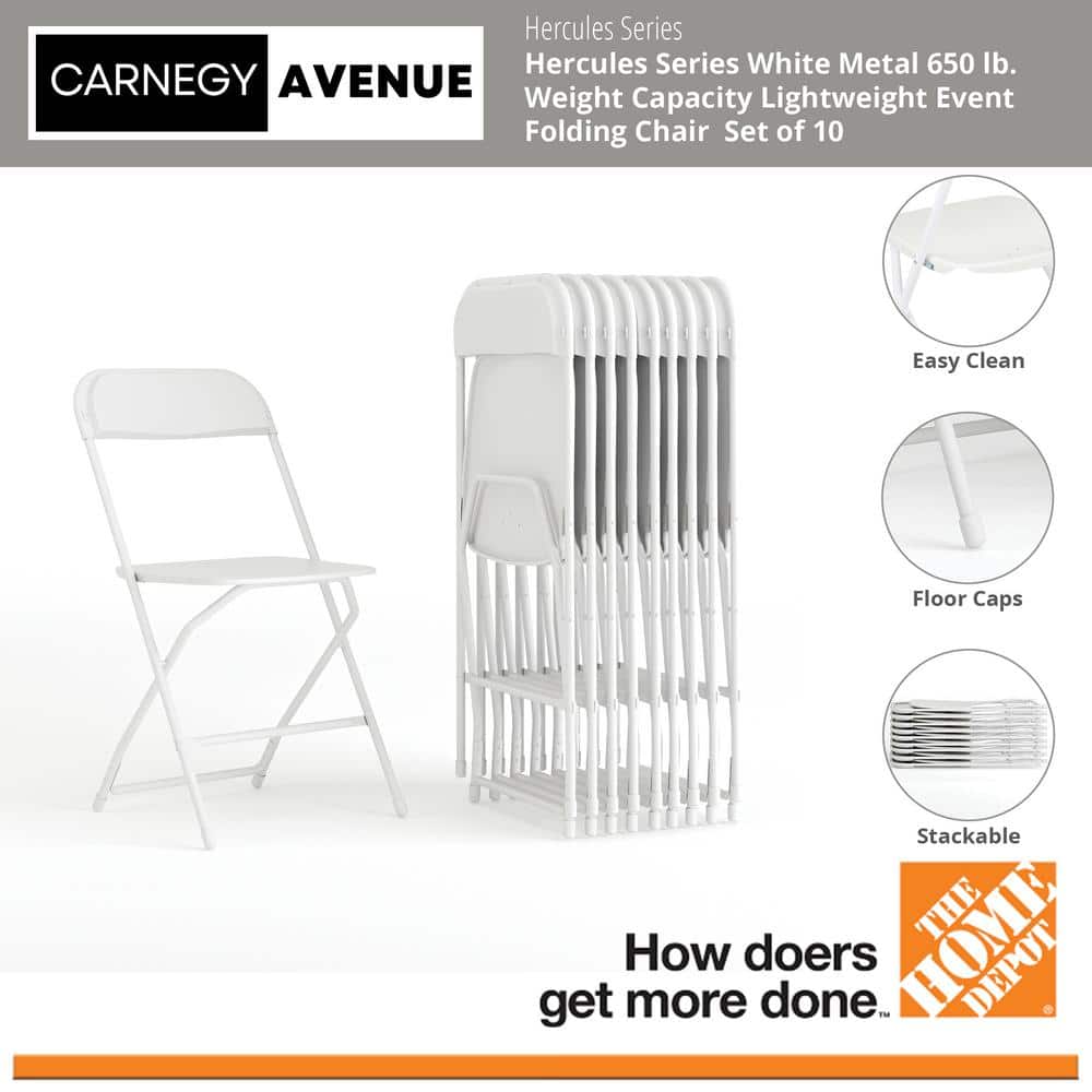 Hercules Folding Chair Set of 10 - rated 4.8521 stars from 365 reviews