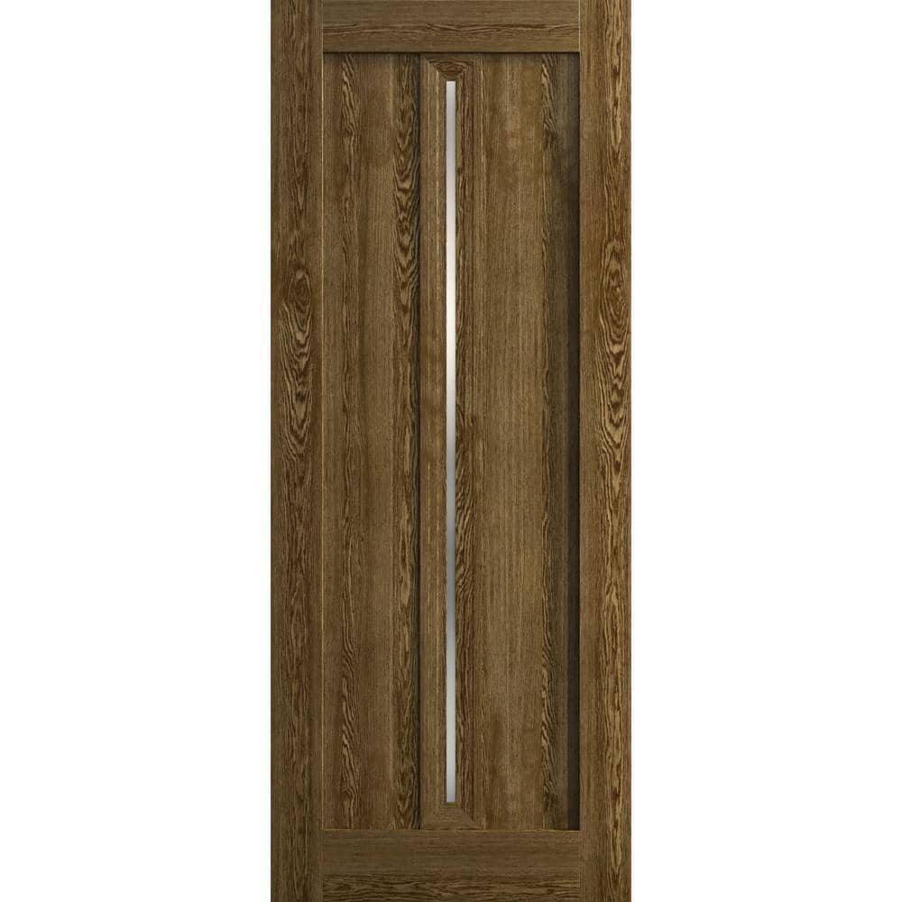 42 in. x 80 in. Frosted Glass Marble Oak Solid Wood Interior Door Slab With Hardware price history on PriceWatchPro