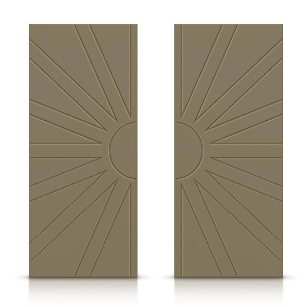 84 in. x 96 in. Hollow Core Olive Green Stained Composite MDF Interior Double Closet Sliding Doors price history on PriceWatchPro