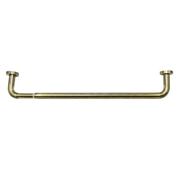 Versailles Home Fashions 66 in. - 120 in. Steel Single Privacy Rod in Antique Brass