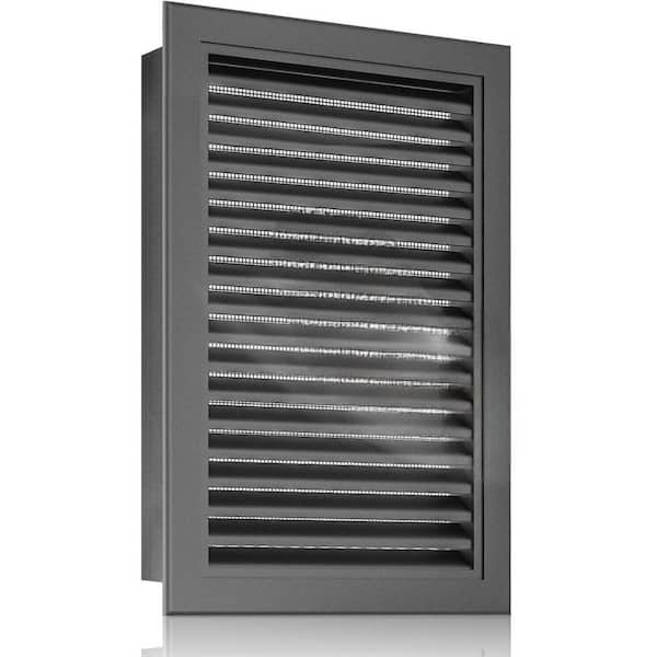 KIWDZFU 12 x 18 Aluminum Alloy Gable Vent Gray Enhanced Airflow Easy Installation for Attic Shed Exterior Wall Garage
