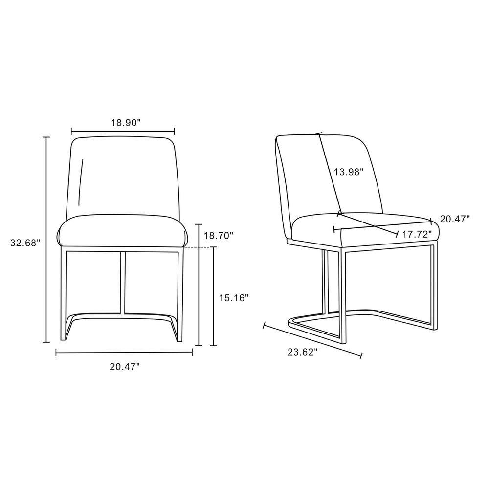 Serena Light Grey Faux Leather Upholstered Dining Arm Chair Set with Metal Frame