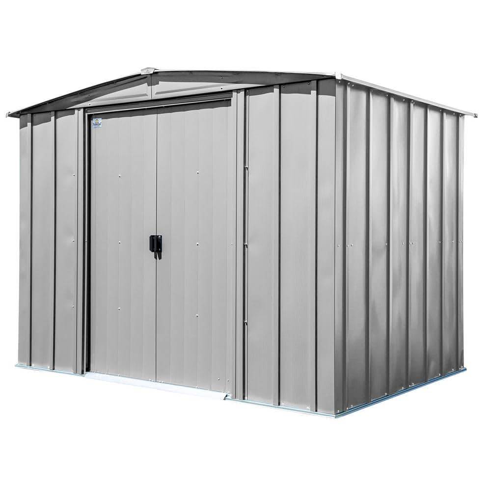Arrow 8' x 6' Flute Grey Steel Storage Shed