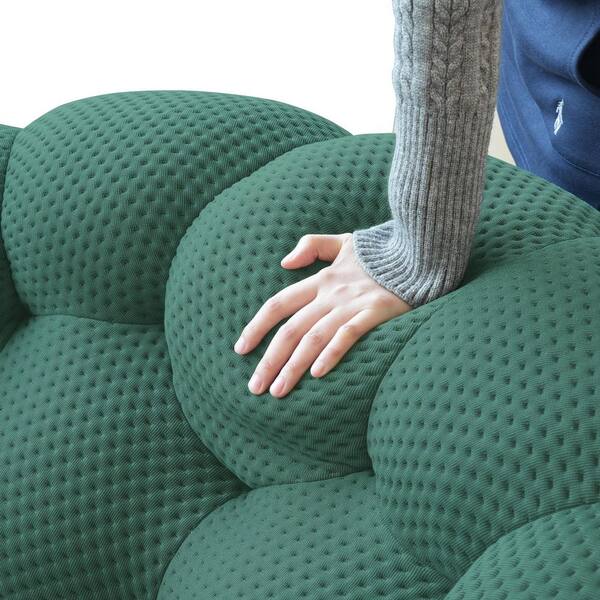 Magic Home 98 in. 4-Seater Bubble Curved Couch with 3D Honeycomb