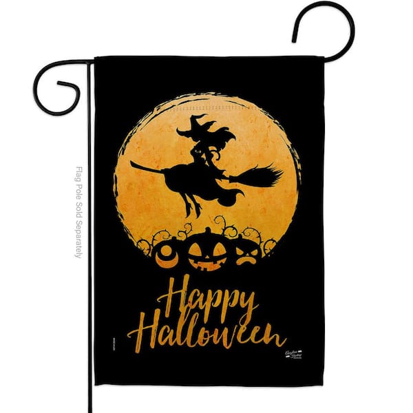 Angeleno Heritage MADE AND DESIGNED LOS ANGELES CALIFORNIA 13 in. x 18.5 in. Halloween Witch Garden Flag Double-Sided Fall Decorative Vertical Flag