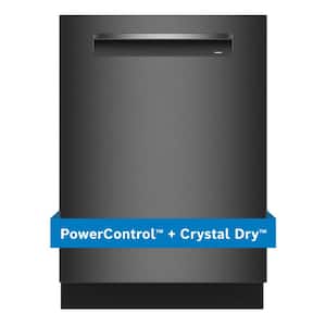 800 Series 24 in. Black Stainless Steel Top Control Tall Tub Pocket Handle Dishwasher with Stainless Steel Tub