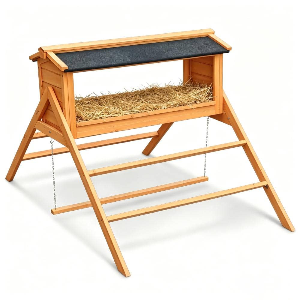 Avex Orange 34.6 in. H x 37.8 in. W x 57 in. D Wood Chicken Nesting Box with Asphalt Roofing and Chicken Swing price history on PriceWatchPro