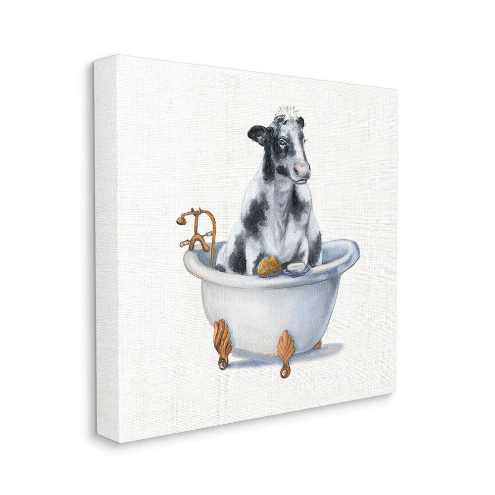 Stupell Industries Dairy Cow in Bathtub Country Farm Animal by Donna Brooks  Unframed Print Abstract Wall Art 24 in. x 24 in. af-546_cn_24x24 - The Home  Depot