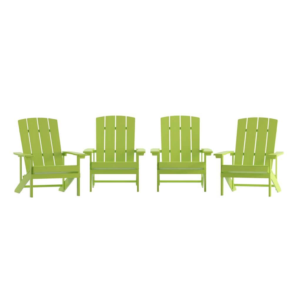 Carnegy Avenue Green Plastic Adirondack Chair Set Of 4 CGA JJ 524827   Carnegy Avenue Composite Adirondack Chairs Cga Jj 524827 Li Hd 64 1000 