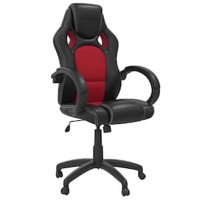 NTense Vortex Gaming and Office Chair, Red Faux Leather