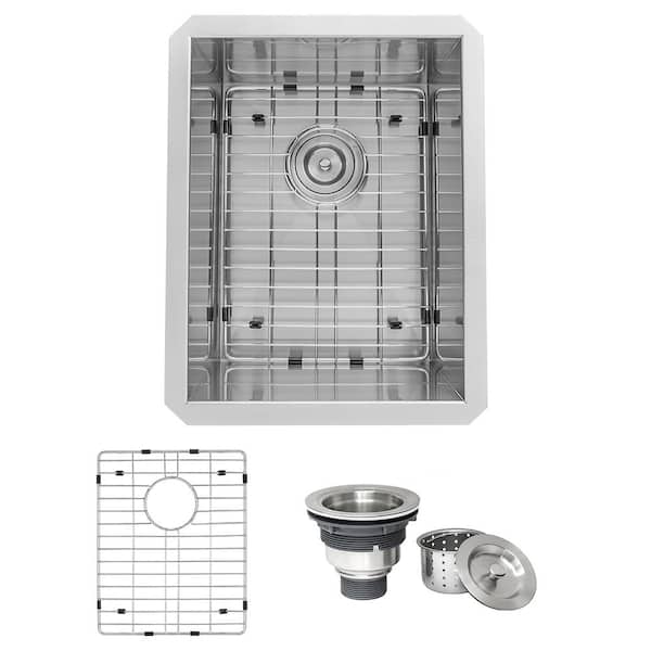 Ruvati Nesta 14 in. Undermount SIngle Bowl 16-Gauge Stainless Steel Bar Prep Kitchen Sink