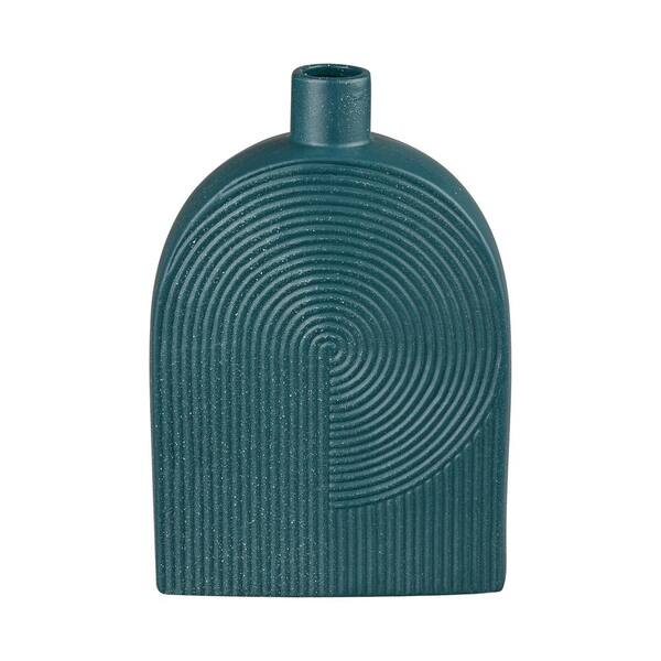 Unbranded Morris Ceramic 1 in. Decorative Vase in Teal - Large