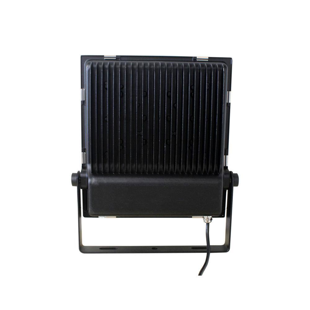 Black Matte Aluminum LED Flood Light with Clear Lens