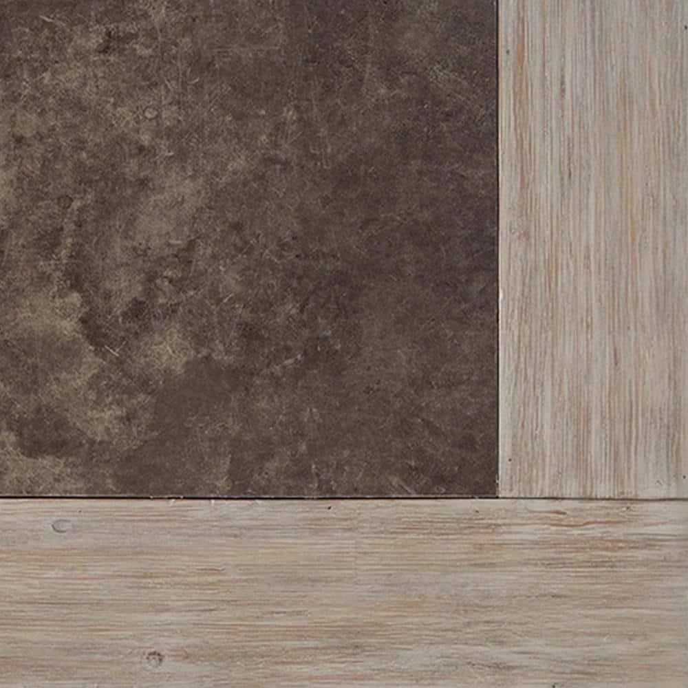 Contemporary Brown Pine Wood End Table with Grain Details