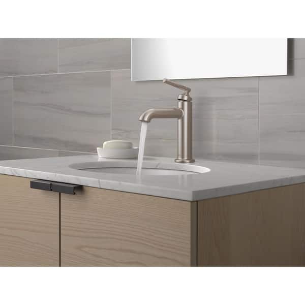 Foundations Design Series Modern Single Handle Single Hole Bathroom Sink Faucet in Brushed Nickel