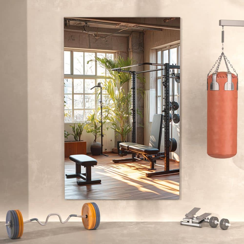 30 in. W x 48 in. H 1-Piece Frameless Mirrors for Wall, Large Gym Mirror, Y