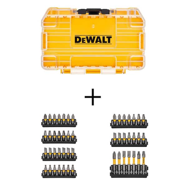 DEWALT Accessory Storage Case with MAXFIT 1 in. Carbon Steel Driving Bit Set (28-Pieces) & 1 in. and 2 in. Bit Set (21-Pieces)