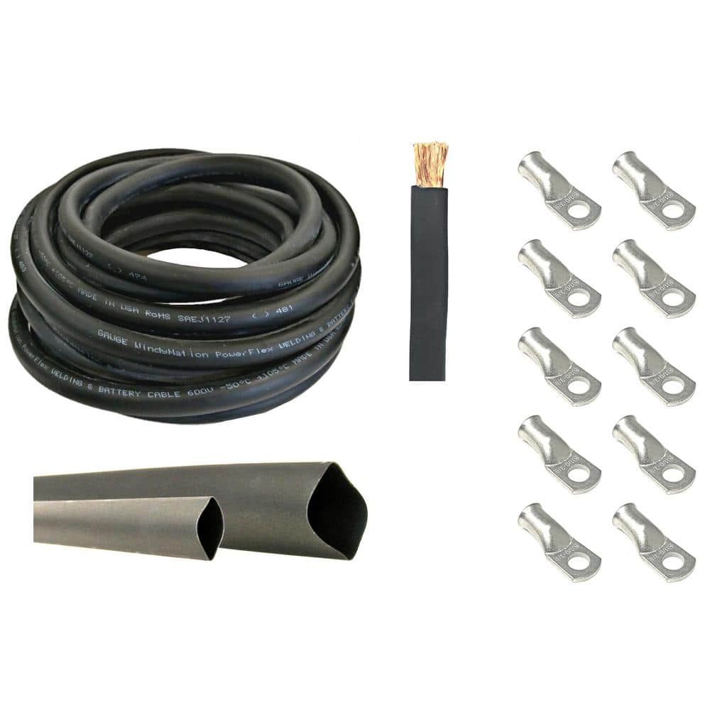 1/0-Gauge 15 ft. Black Welding Cable Kit Includes 10-Pieces of Cable Lugs and 3 ft. Heat Shrink Tubing price history on PriceWatchPro