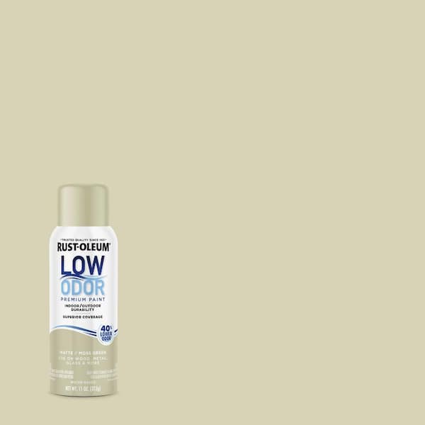 Rust-Oleum Low Odor 11 oz. Matte Moss Green Low Odor Water-Based Spray (Case of 6)