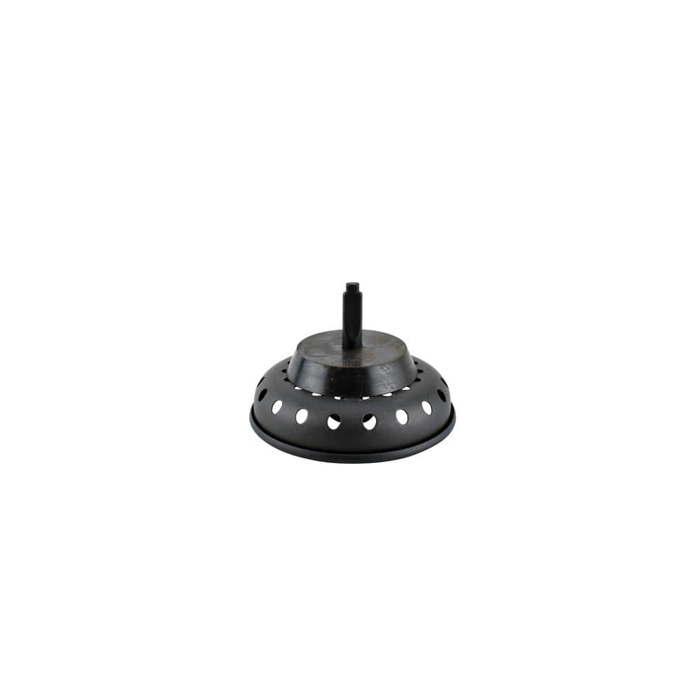 Black Stainless Steel Kitchen Sink Strainer with Fixed Post Basket