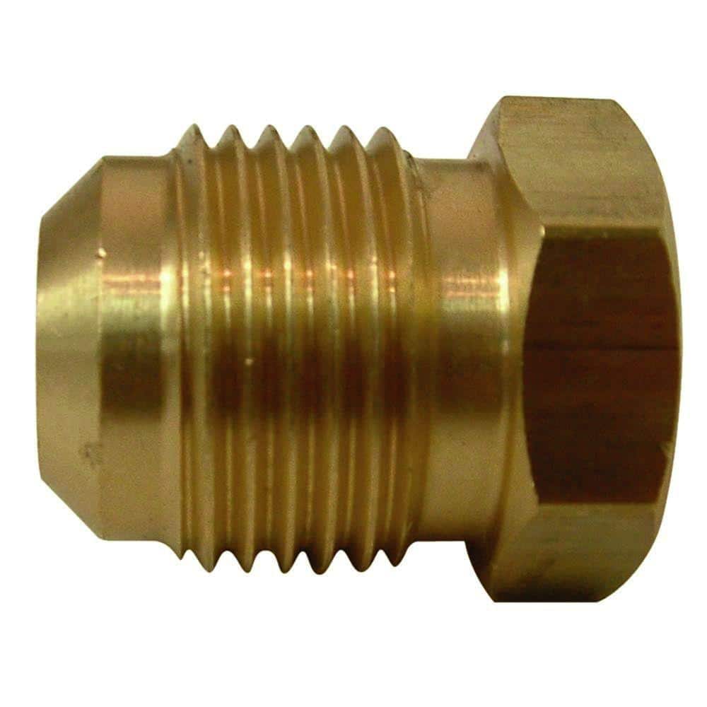 Everbilt 3/8 in. Flare Brass Plug Fitting 801469 - The Home Depot
