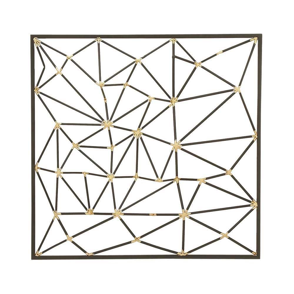Free Shipping on Modern Round Metal Wall Decor Geometric Decorative Wall Art  in White & Black & Gold｜Homary