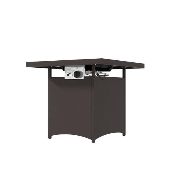 Mondawe 28 in. 50,000 BTU Brown Frame Square Metal Outdoor Propane Gas