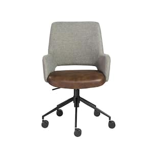 Amelia Gray With Black Base Office/Desk Chair