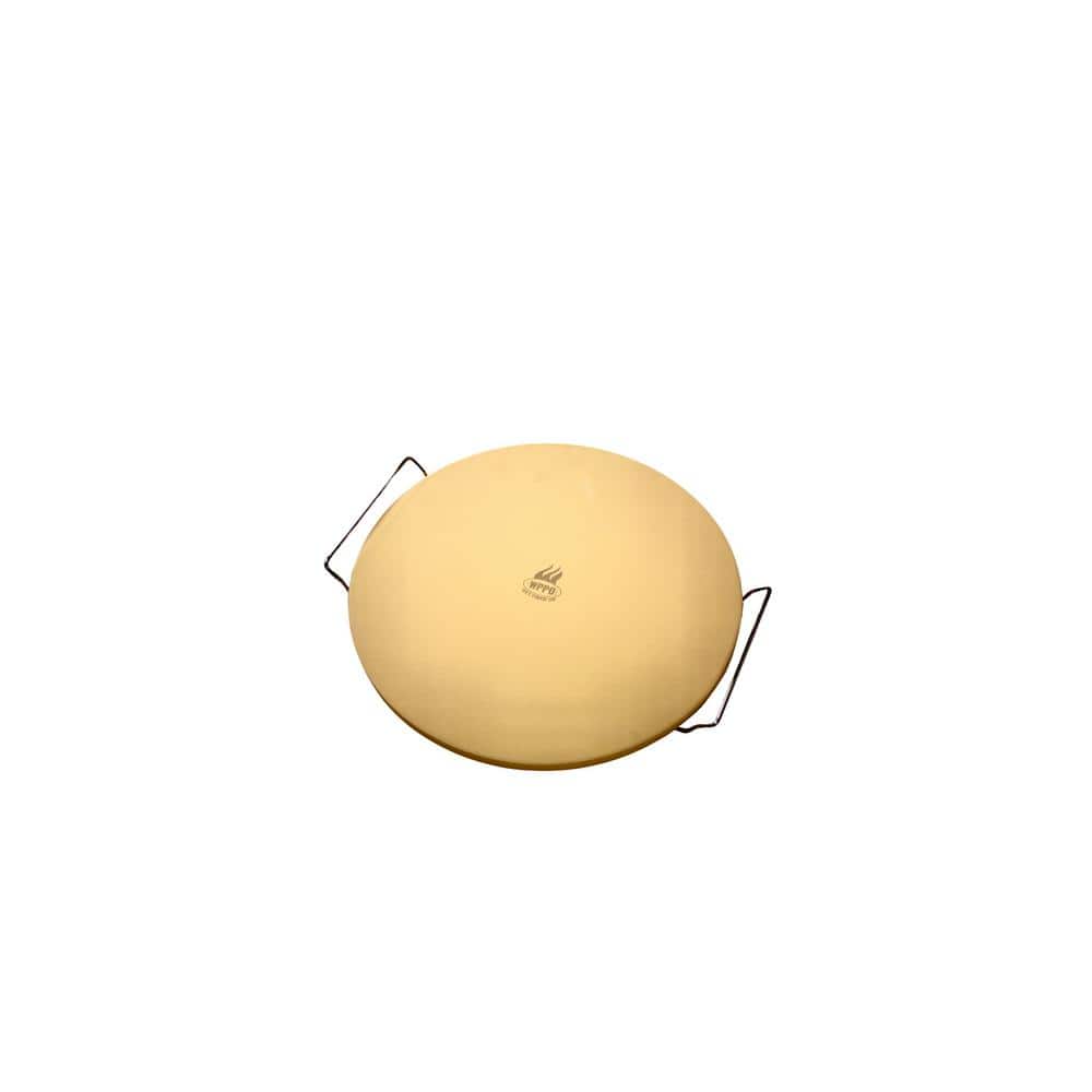 16" Round Cordierite Pizza Baking Stone with Wire Handles