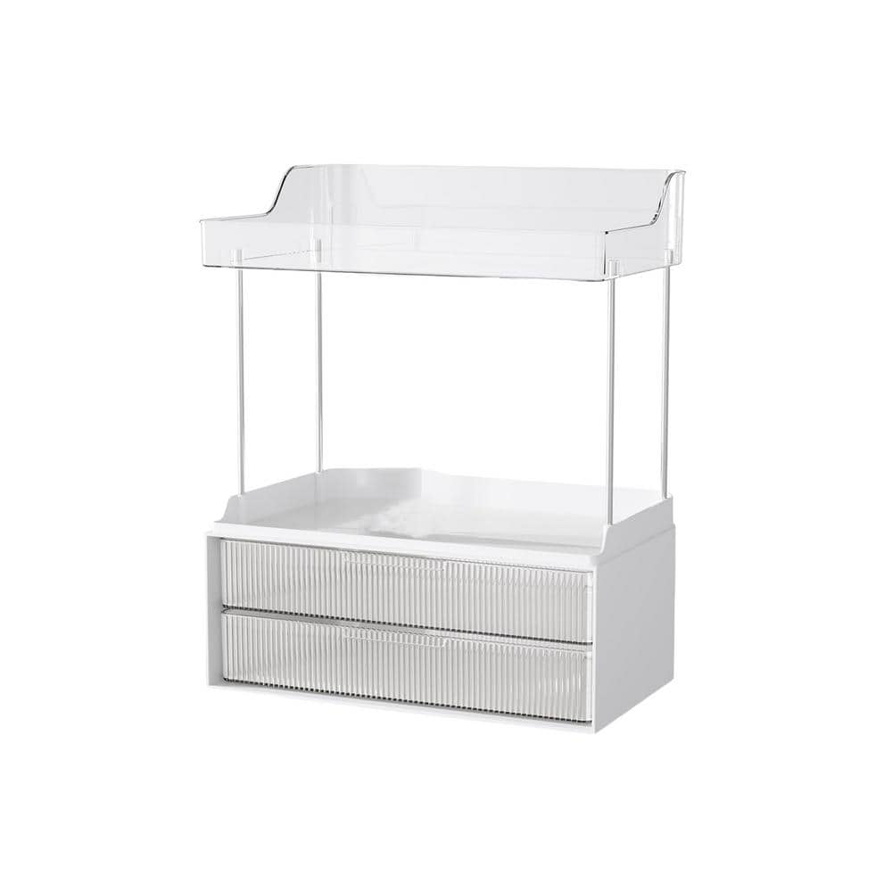 12.44 in. W Clear Bathroom Counter Organizer
