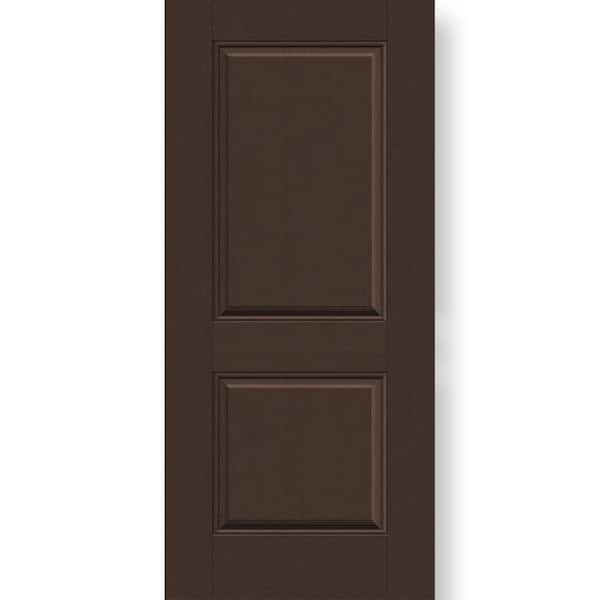 Regency 36 in. x 80 in. Universal Handing 2P Squaretop Chestnut Stain Fiberglass Front Door Slab