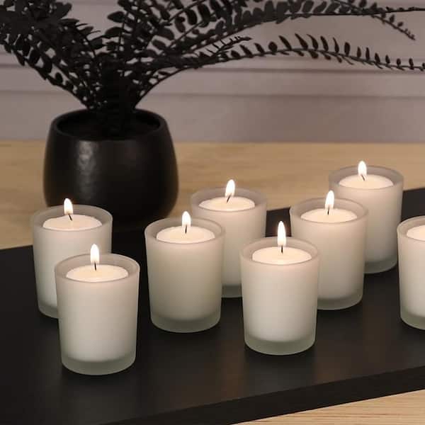 12 Candles (15 Hours) in Frosted Glass Votives