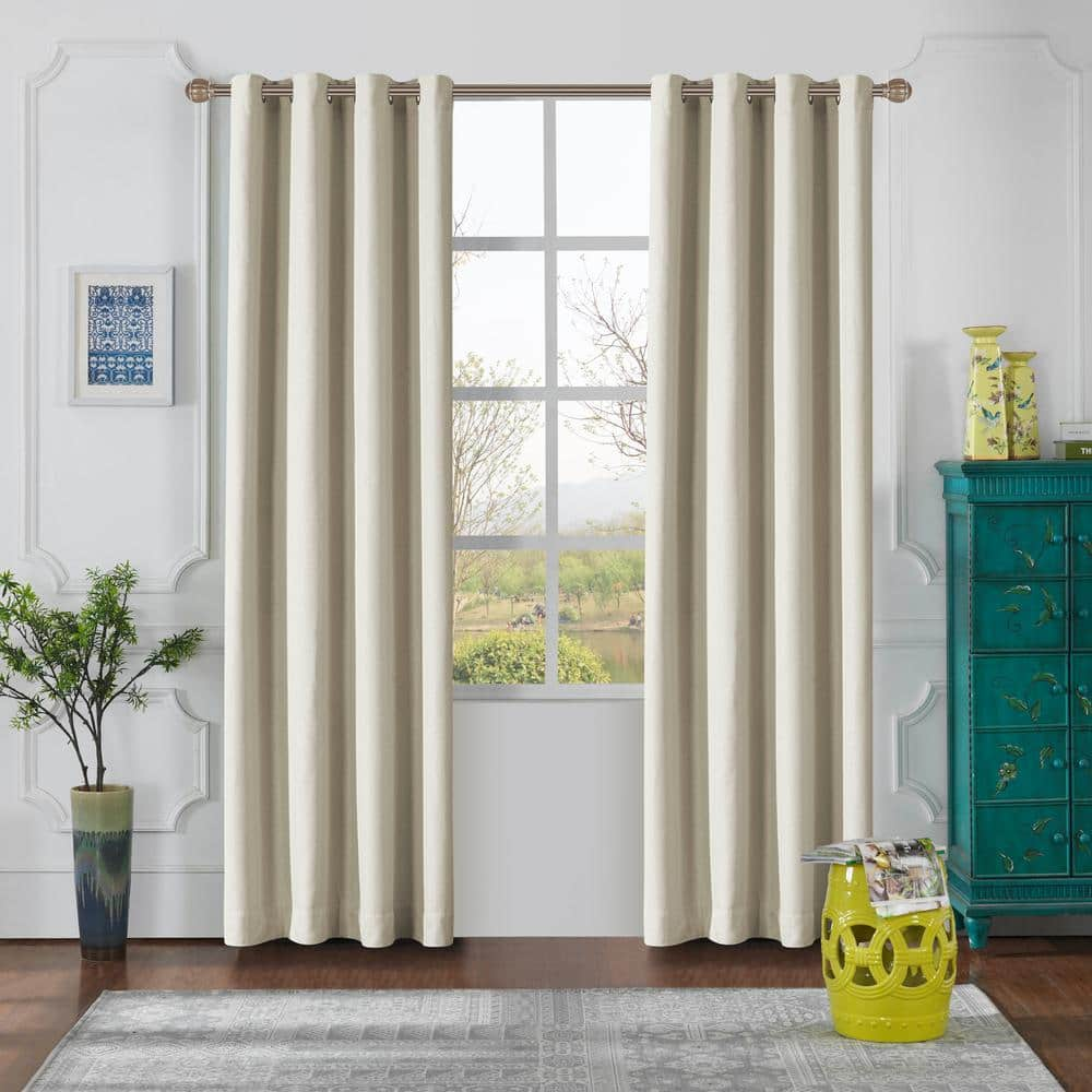 Lyndale Decor Turtle Dove Thermal Grommet Blackout Curtain - 52 in