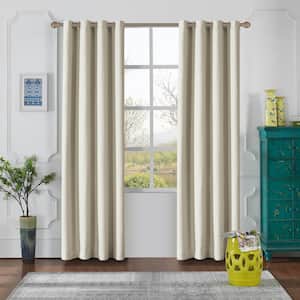 Turtle Dove Thermal Grommet Blackout Curtain - 52 in. W x 95 in. L