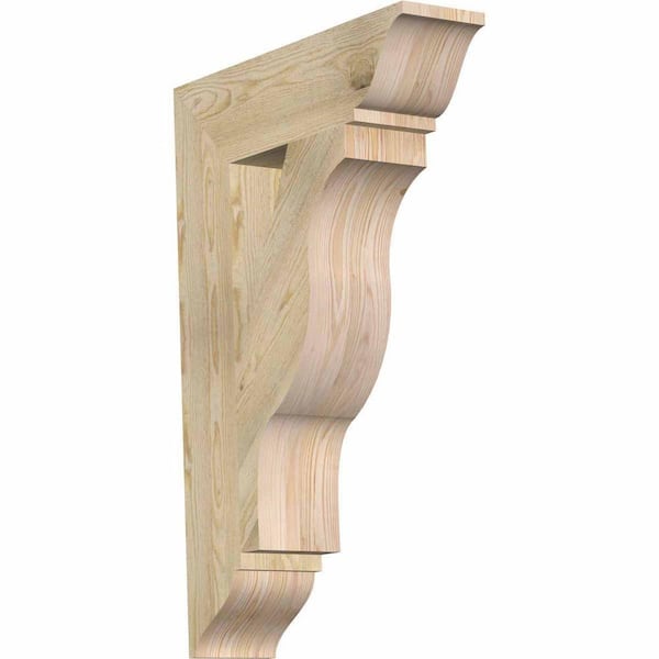 Ekena Millwork 6 in. x 36 in. x 24 in. Douglas Fir Funston Traditional Rough Sawn Bracket