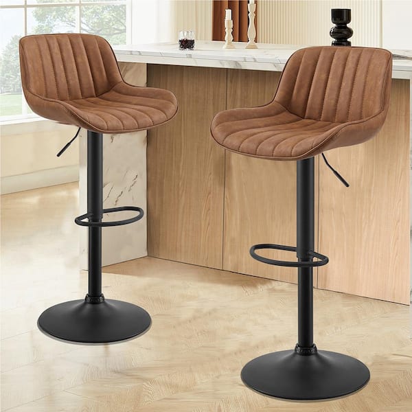 Leather swivel chair and stool hotsell