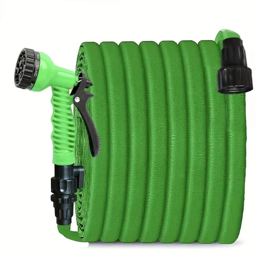 Durable 3/4 in. x 100 ft. Standard Garden Hose with Multi-Function Nozzle, 7 Spray Mode, Non-Slip Handle price history on PriceWatchPro