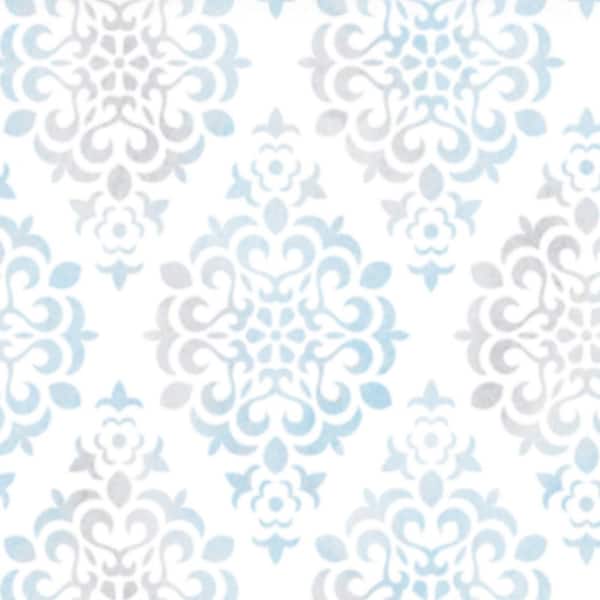 Main Street Blue Damask Vinyl Peel and Stick Wallpaper Roll (Covers 28.18 sq. ft.)