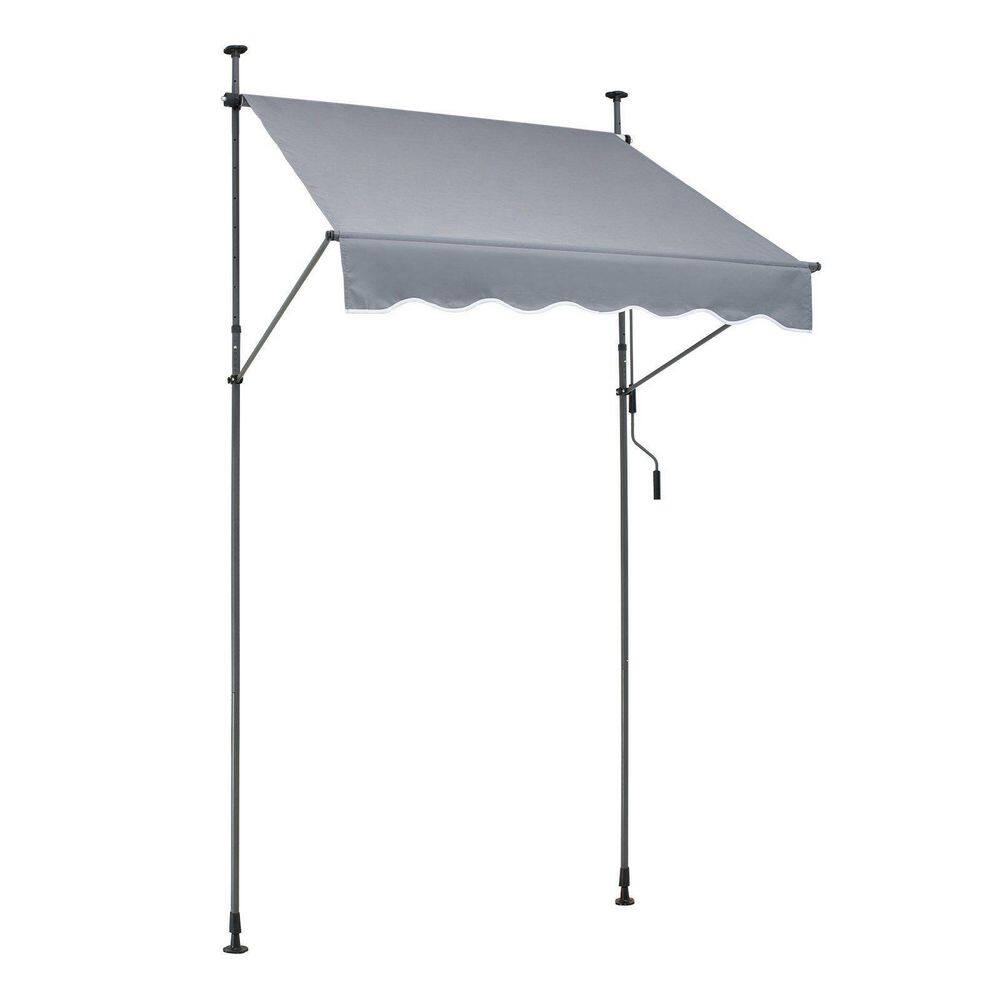 4.9 ft. x 3.9 ft. Patio Awning Retractable Awning Sunshade Shelter with Crank Handle price history on PriceWatchPro