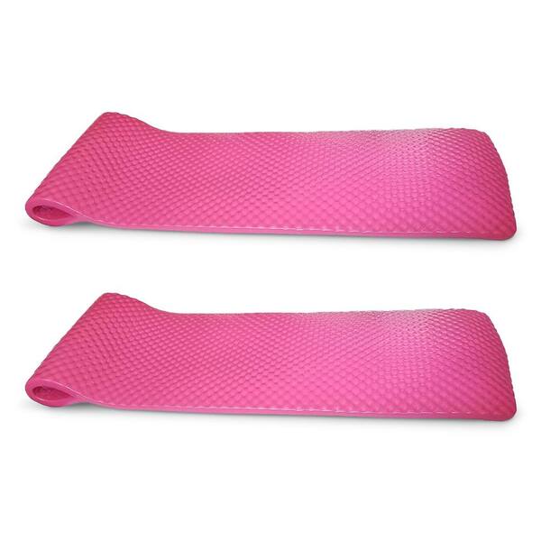 VOS 72 in. Pink Soft Wavy Foam UV Chlorine Resistant Water Pool Float, (2-Pack)