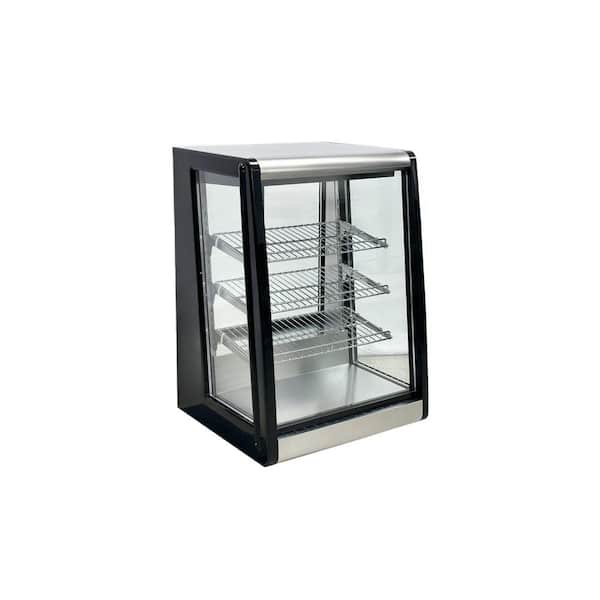 Elite Kitchen Supply 24.2 in. 5.2 cu. ft. Commercial Refrigerating Countertop Bakery Showcase EW5 Black