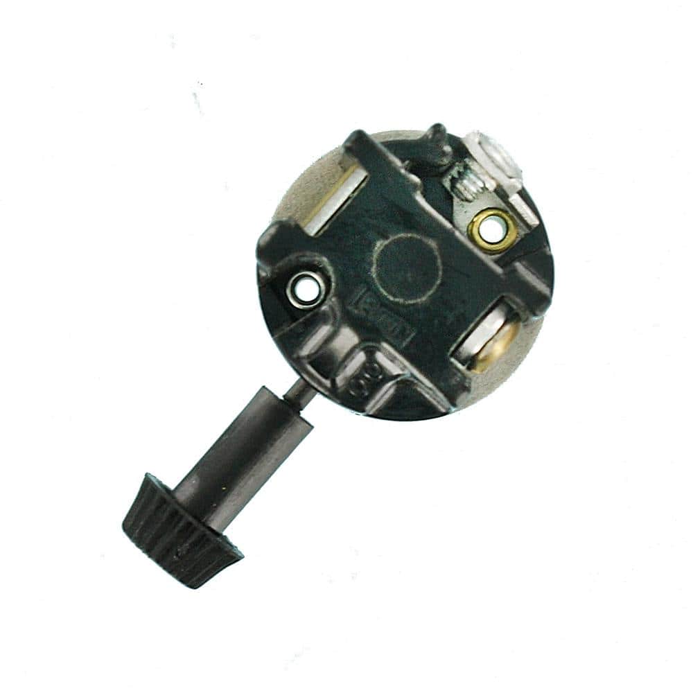 Leviton Black Aluminum Medium Base Turn Knob Socket