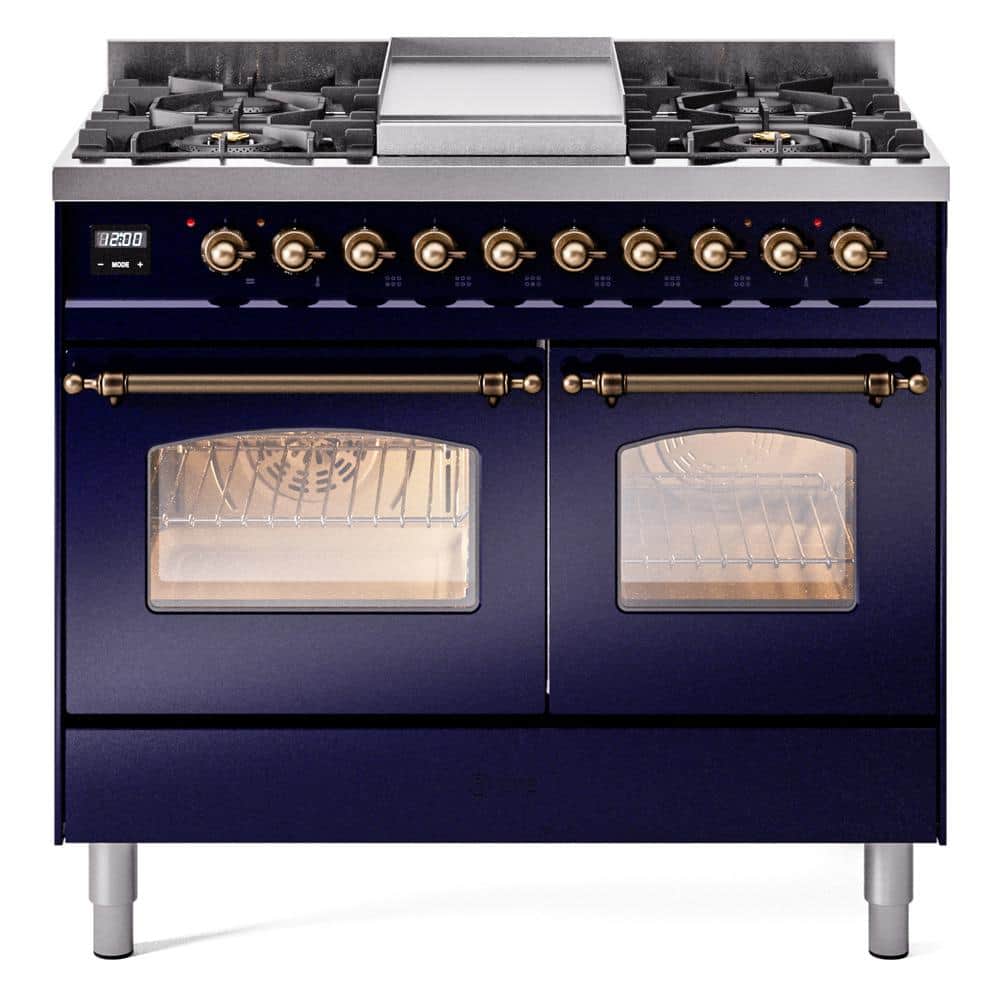 Nostalgie II 40 in. Dual Fuel Natural Gas Range with 6-Burnerss, Burnished Trim in Midnight Blue price history on PriceWatchPro