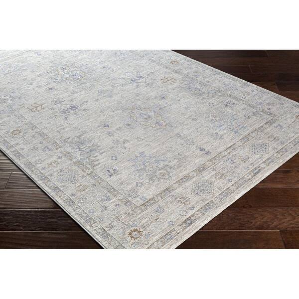 Virginia Sage Traditional Border 6 ft. 7 in. x 9 ft. 10 in. Area Rug