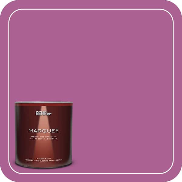 BEHR MARQUEE 1 qt. #680B-6 Exotic Bloom Matte Interior Paint & Primer