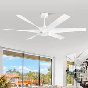 Hector II 65 in. 6 Fan Speeds White Ceiling Fan with Remote Control Included