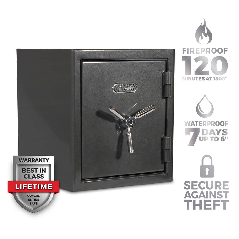 Platinum 1.96 cu. ft. Fireproof/Waterproof Home and Office Safe w/ Biometri